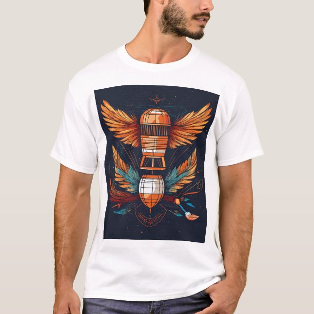 Bra Line Futurist Tattoo Art T-Shirt (Framsida)