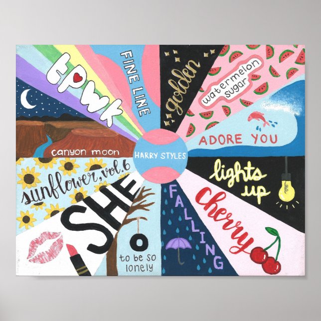 Bra Line Inspired Fläkt Art Poster (Framsidan)