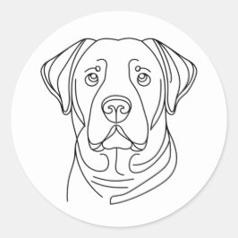 Bra Line Labrador Retriever Hund Runt Klistermärke
