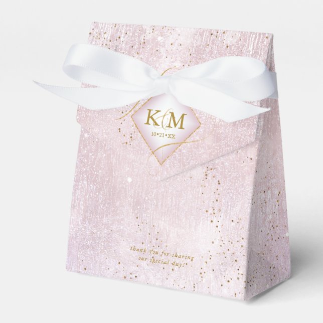 Bra Linjer Guld Abstrakt Bröllop V2 Mauve ID867 Presentaskar (Framsidan Sidan)