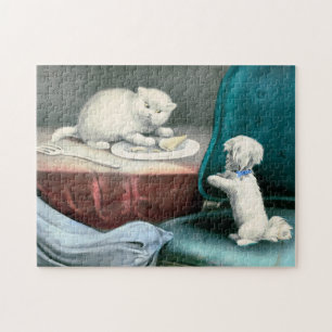 Bra Little Fido and naughty Kittie, 1893 Pussel
