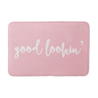 Bra Lookins kalligrafi | Ljus rosa Bath Mat