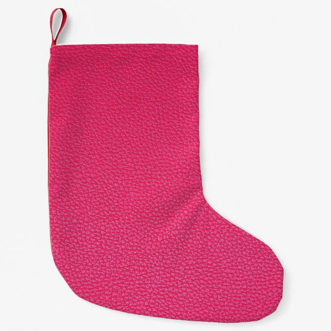 Bra Luxury Rosa Trasa Struktur. Liten Julstrumpa (Framsidan)