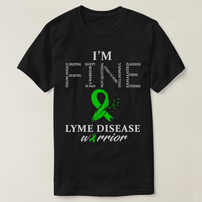 Bra Lyme Disease Warrior T Shirt (Design framsida)