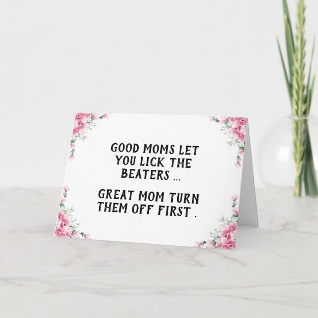 bra mamma låter dig slicka visparna, roliga mödrar kort (Framsida)