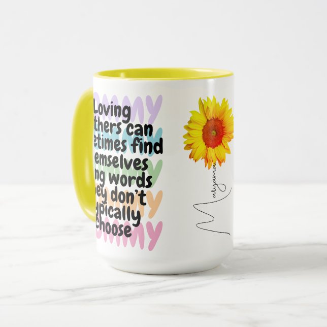 Bra Mammor | Färg Insida och handtag. Mugg (Framsida vänster)