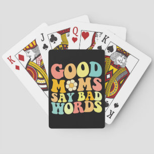 Bra Mammor säger Bad Ord Groovy Mors dag Casinokort