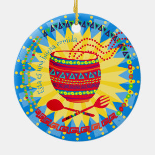 Bra mat Mexikanska kulinariska julprydnader Julgransprydnad Keramik