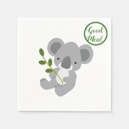 Bra Meal, Cute Koala Bear Personlig Pappersservett