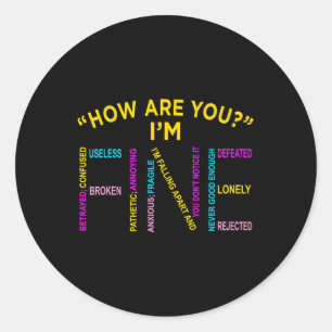 Bra Mental Health Awareness Supporter Graphic Runt Klistermärke