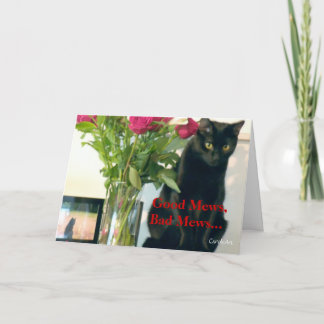 "Bra Mews/Bad Mews" Födelsedag Kort