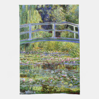 Bra Monet Japansk Bridge & Vatten-Lily Pond Kökshandduk