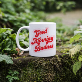 Bra Morgass Badass | Funny Retro Typography Kaffemugg