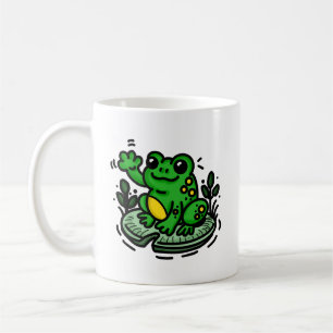 Bra MorgFrog på Lily Pad Hand plockade Kaffemugg