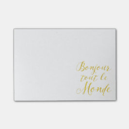 Bra morgon alla franska hejer Everbody Post-it Block