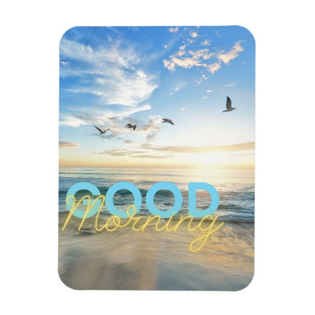 Bra Morgon Blå himmel Magnet (Vertikal)