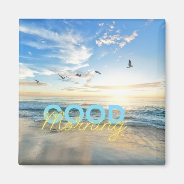 Bra Morgon Blå himmel Magnet (Framsidan)