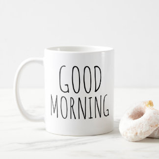 Bra Morgon Black and White Kaffemugg