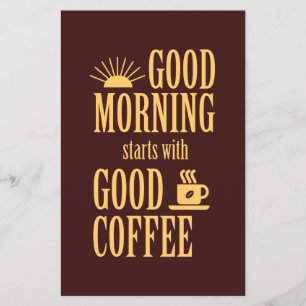 Bra morgon börjar med bra kaffe flygblad