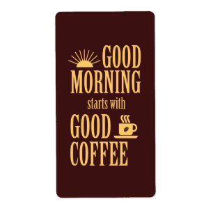 Bra morgon börjar med bra kaffe fraktsedel