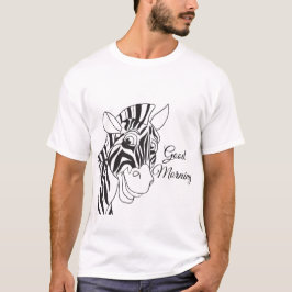 "Bra Morgon" Cute Zebra Black/White Rand T Shirt