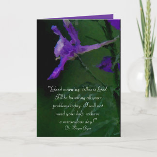 "Bra morgon. Det här är Gud." inspirationskort Kort