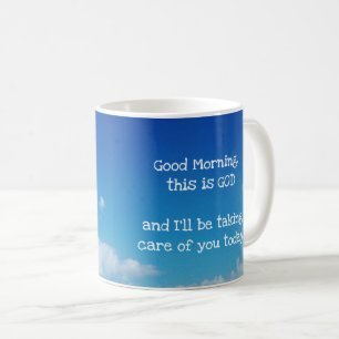 "Bra morgon, det här är Gud" Kaffemugg