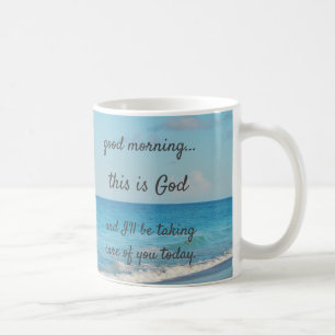 "Bra morgon, det här är Gud" Kaffemugg