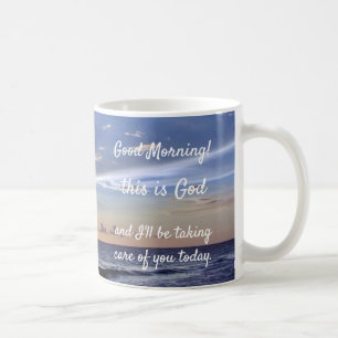 "Bra morgon, det här är Gud" Kaffemugg