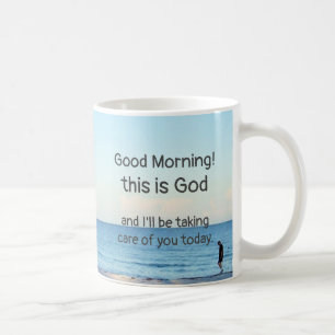 "Bra morgon, detta är Gud" kaffe Mugg