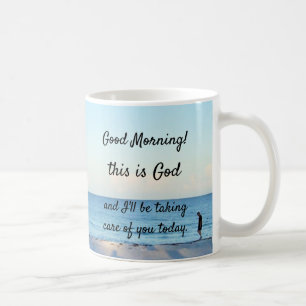 "Bra morgon, detta är Gud" kaffe Mugg