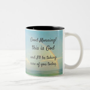 "Bra morgon, detta är Gud" kaffe Mugg