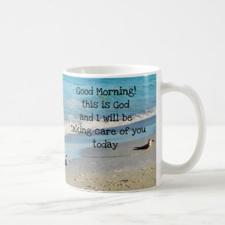 "Bra morgon, detta är Gud" kaffe Mugg