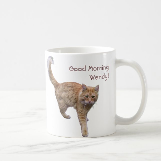 Bra Morgon (ditt namn här) Kaffemugg (Höger)
