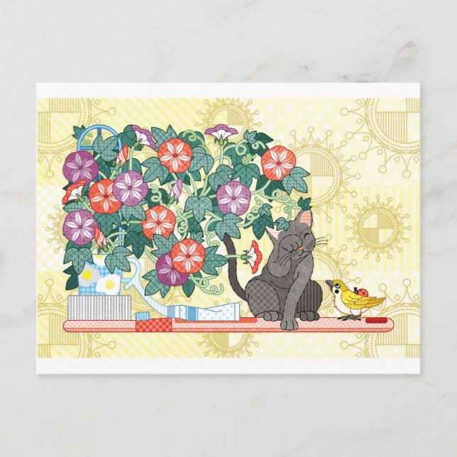 Bra morgon förmiddagshärd vykort (Framsida)