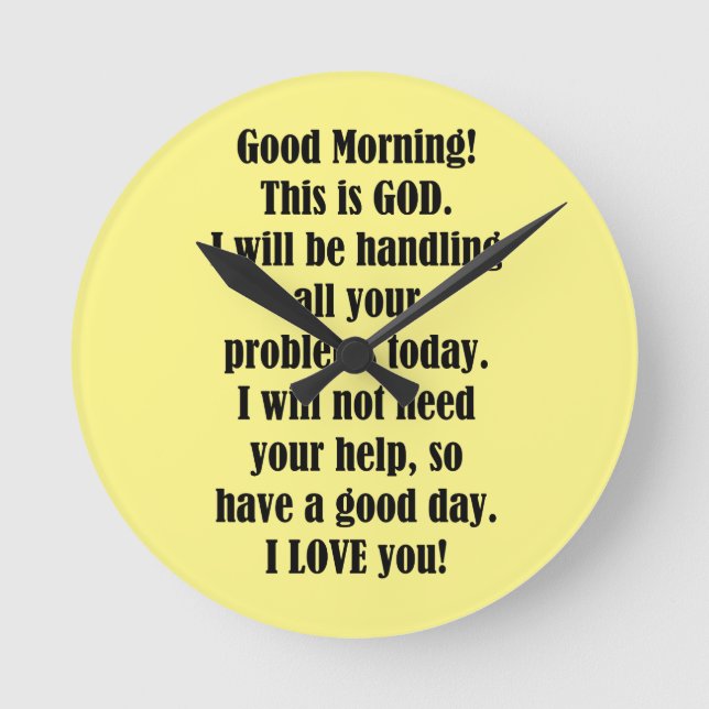 Bra Morgon från GOD Rund Klocka (Framsida)