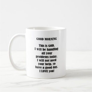 Bra morgon från GUD (personifiera), Kaffemugg