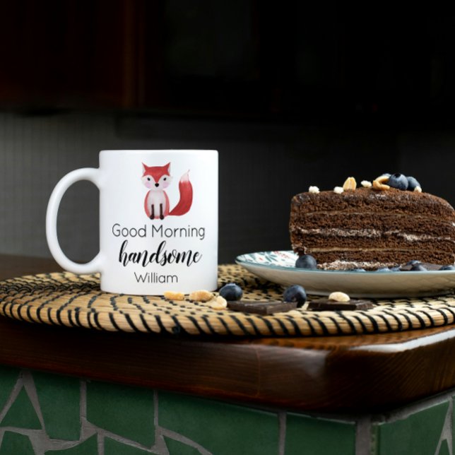 Bra Morgon Handsome Valentines Day Kaffemugg (Skapare uppladdad)