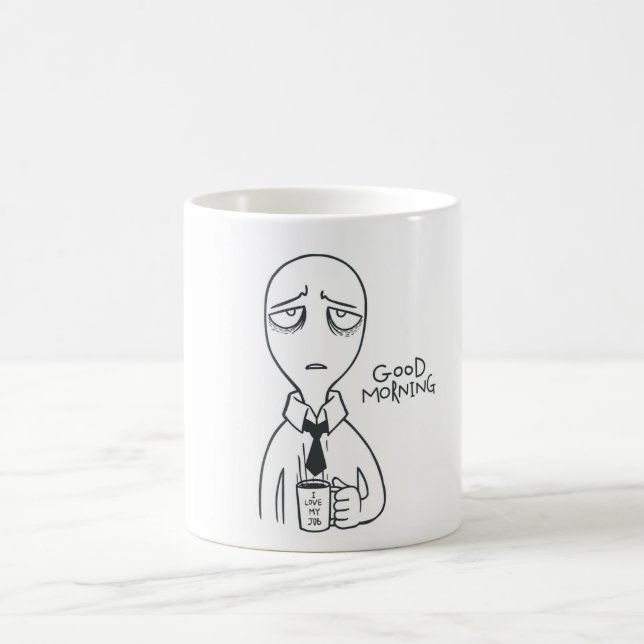 Bra Morgon - jag kärlek mitt jobb Kaffemugg (Center)