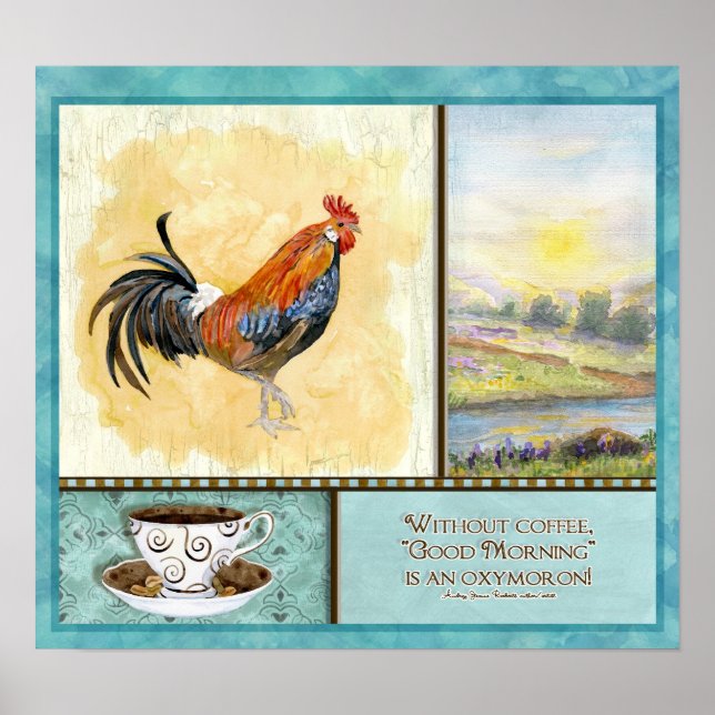 "Bra Morgon, kaffe" Audrey Jeanne Roberts Poster (Framsidan)