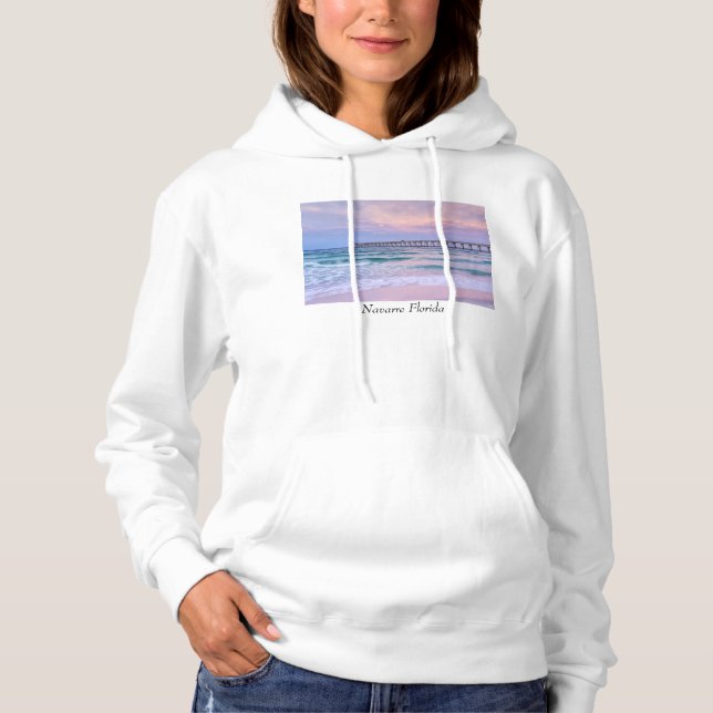 Bra Morgon Navarre Beach Pier Hoodie T Shirt (Framsida)