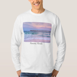Bra Morgon Navarre Beach Pier Långärmad Shirt T