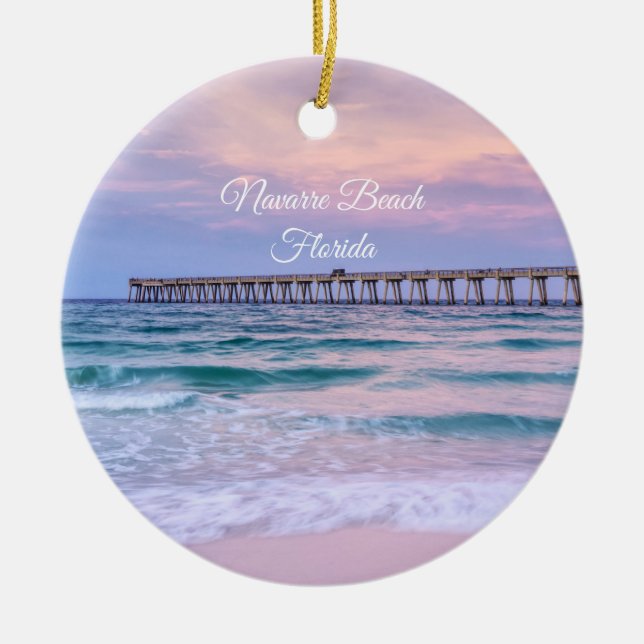Bra Morgon Navarre Beach Pier Ornament Souvenir (Framsidan)