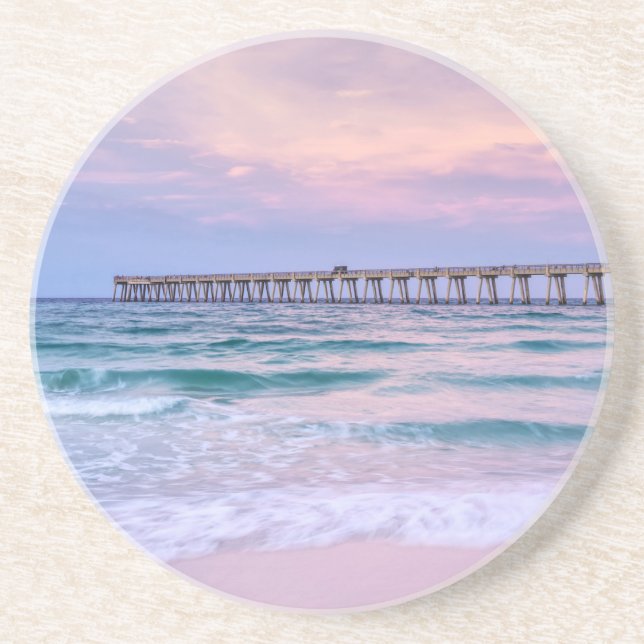 Bra Morgon Navarre Beach Pier Underlägg (Framsidan)