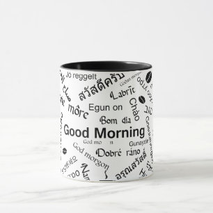 Bra Morgon på alla språk i Ord Mugg