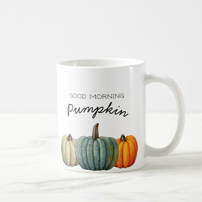 Bra Morgon Pumpkin Personlig Fall Pumpkins Kaffemugg (Höger)
