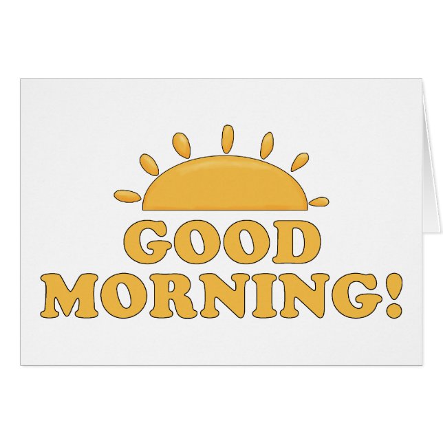 Bra Morgon Sol Hälsningskort (Framsidan Horizontal)