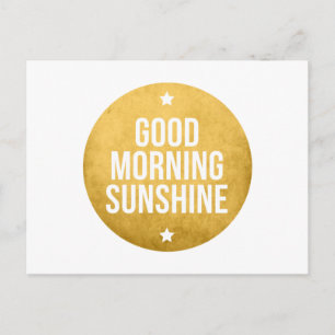 bra morgon solsken, ord art, textdesign vykort