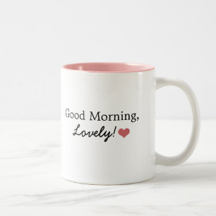 Bra morgon som är älskvärd! Kaffemugg