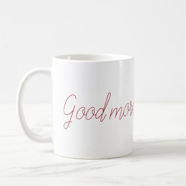 Bra morgon som är härlig! kaffemugg (Vänster)